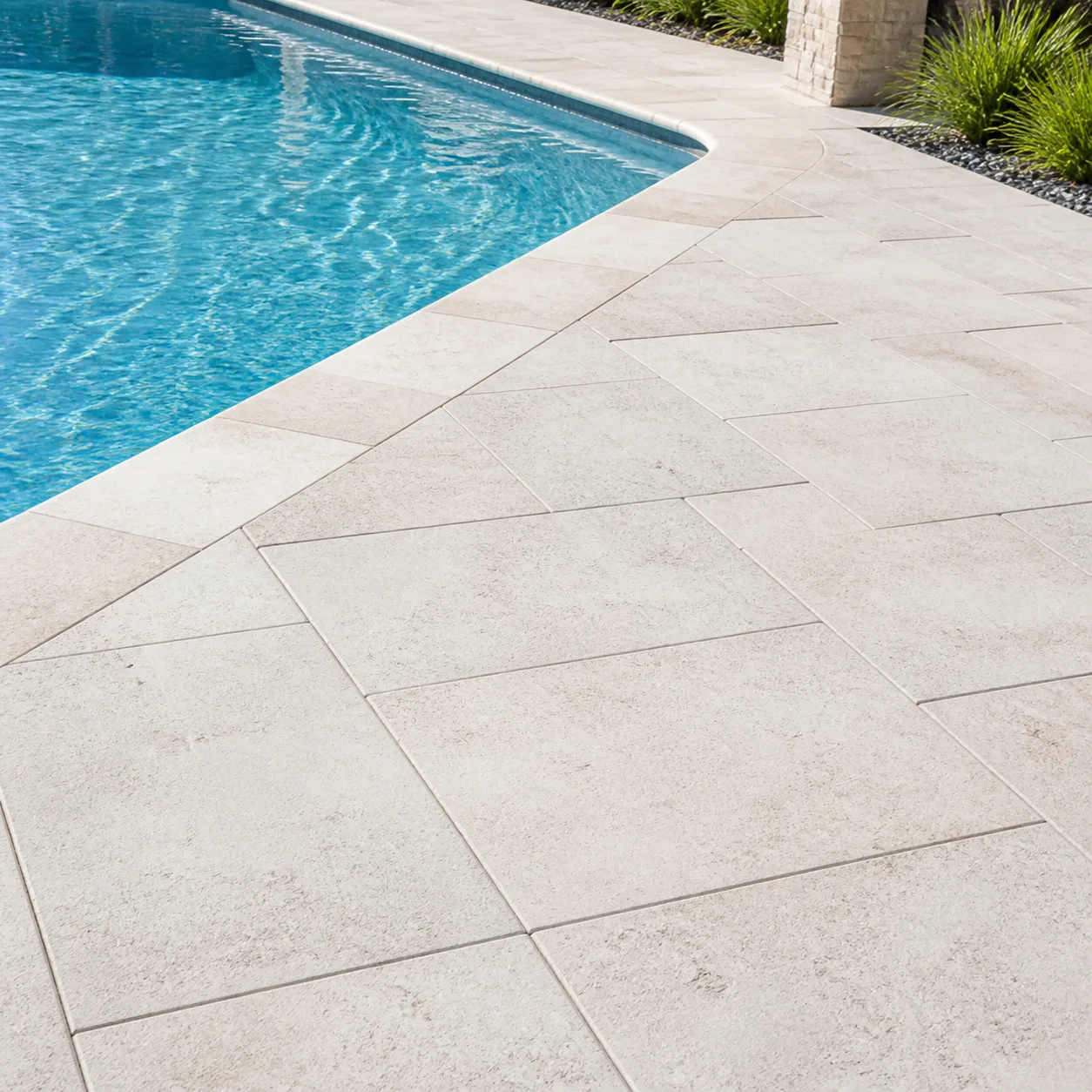 Pool deck paver installation
